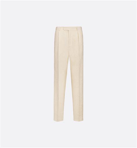 Pantaloni Tweed di misto cotone beige 